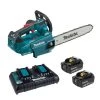 Makita Tronçonneuse Sans Fil DUC306PT2 Tophandle Chainsaw 30 Cm 2 X 18 Volt 5.0Ah Li-Ion