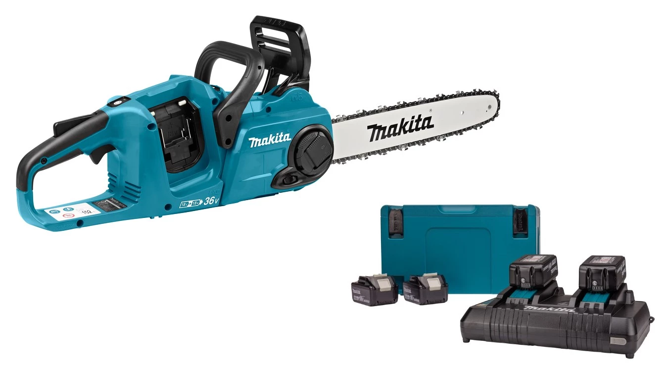 Makita Tronçonneuse Sans Fil DUC353PG4J LXT 2x18 V Accu Tronçonneuse 35 Cm Livrée Avec Kit De Démarrage 198091-4 5 Makita Tronçonneuse Sans Fil DUC353PG4J LXT 2x18 V Accu Tronçonneuse 35 Cm Livrée Avec Kit De Démarrage 198091-4 – Image 5