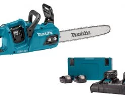 Makita Tronçonneuse Sans Fil DUC355PG4J LXT 2x18 V Accu Tronçonneuse 35 Cm Livrée Avec Kit De Démarrage 198091-4