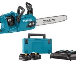 Makita Tronçonneuse Sans Fil DUC355PT2J LXT 2x18 V Accu Tronçonneuse 35 Cm Livrée Avec Kit De Démarrage 197629-2